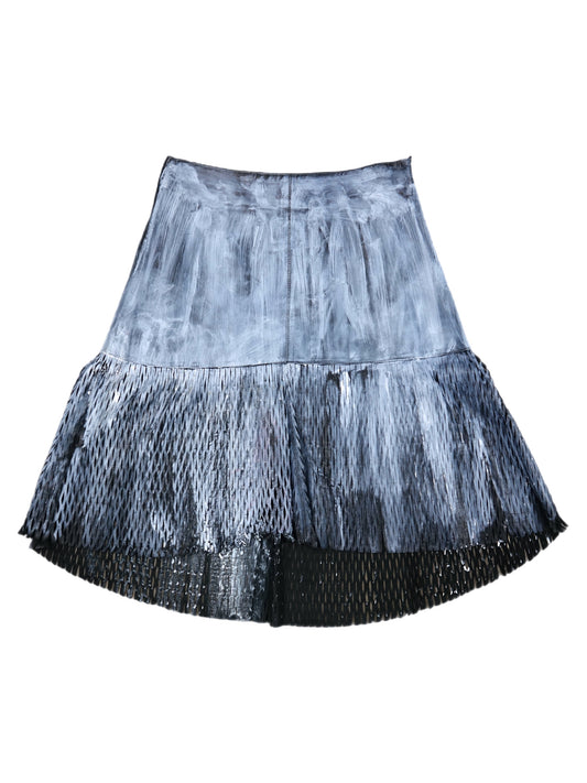 Falda de Piel Azul