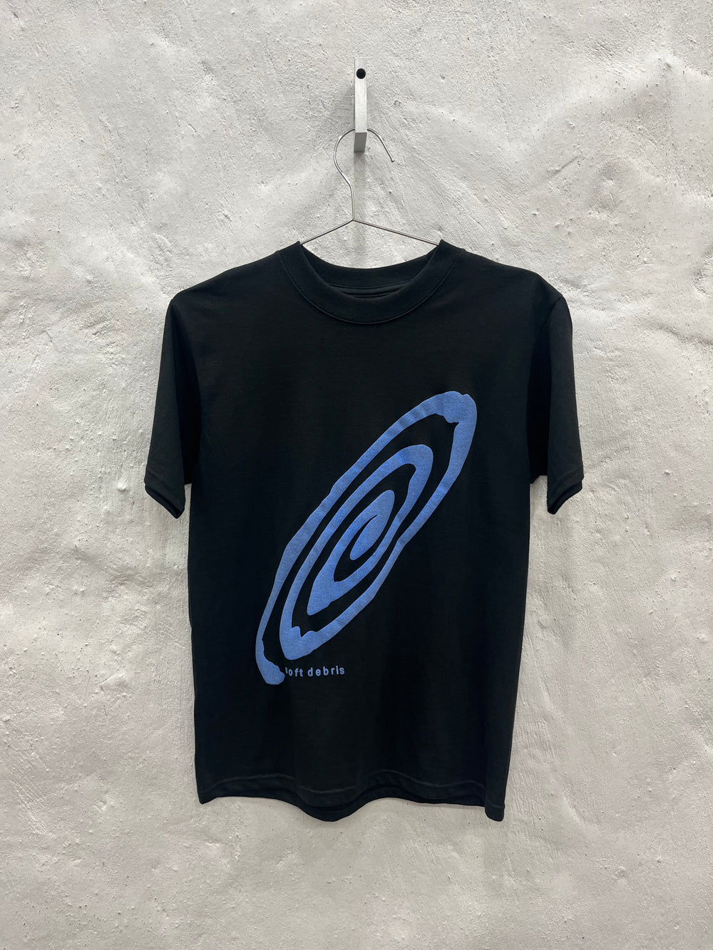 Blue Spiral Black Tshirt