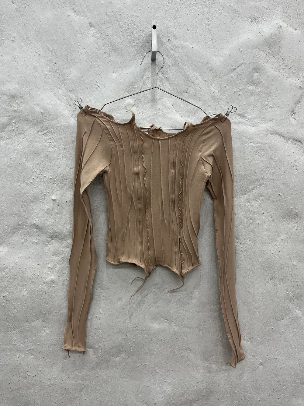 Nude Long Sleeve Scraps Top