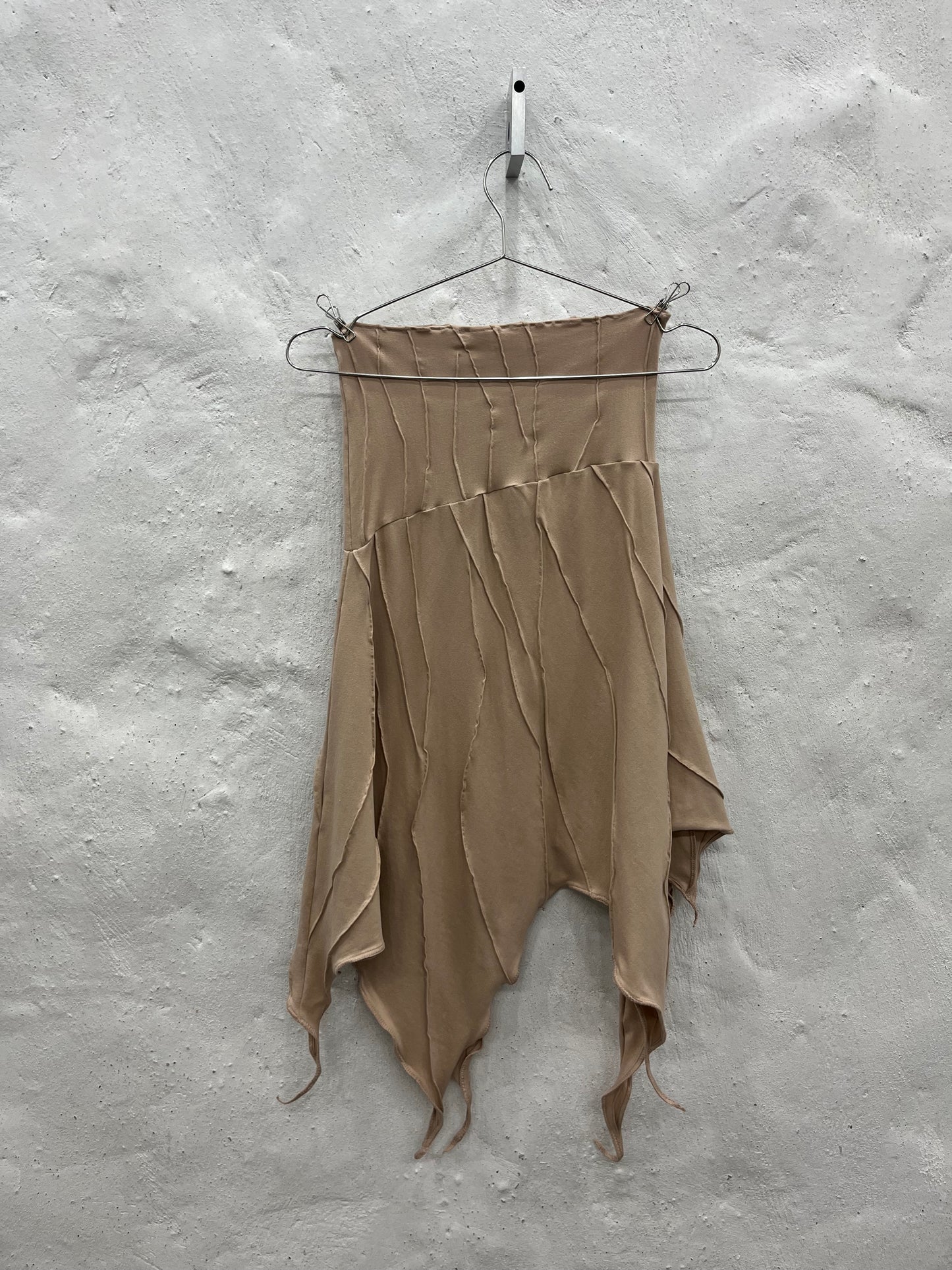 Nude Ruffle Skirt