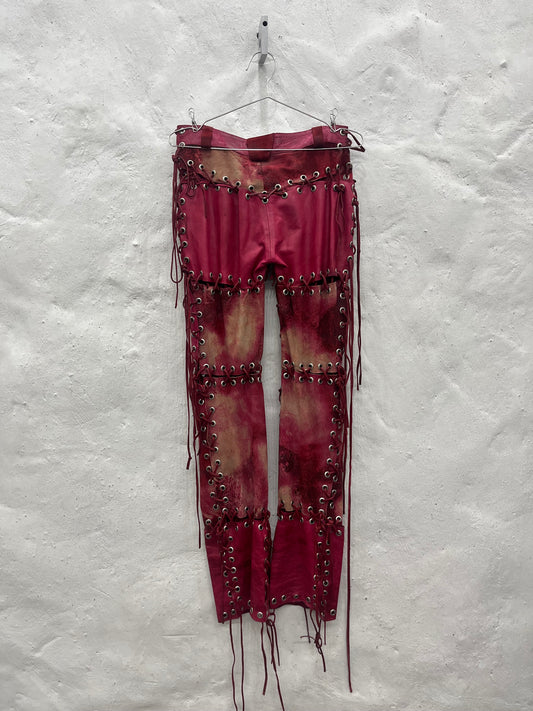 Pantalones de Piel Rojos