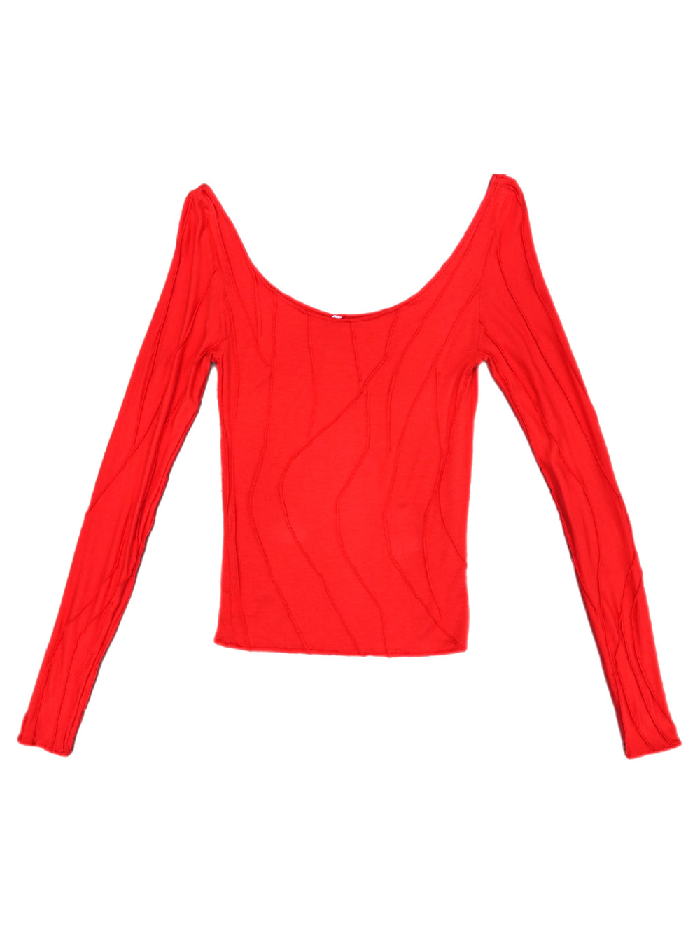 Red Round Blouse
