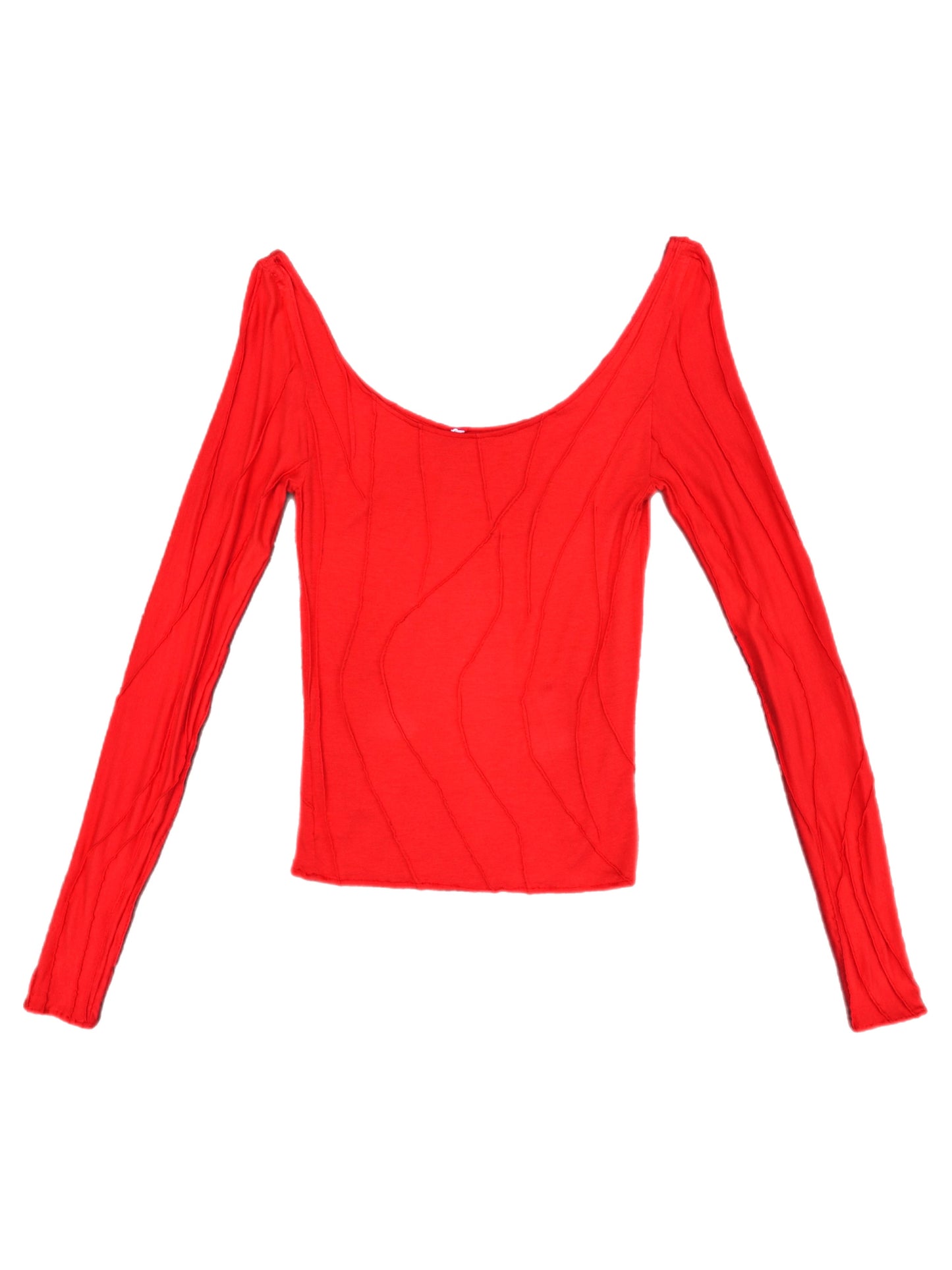 Red Round Blouse