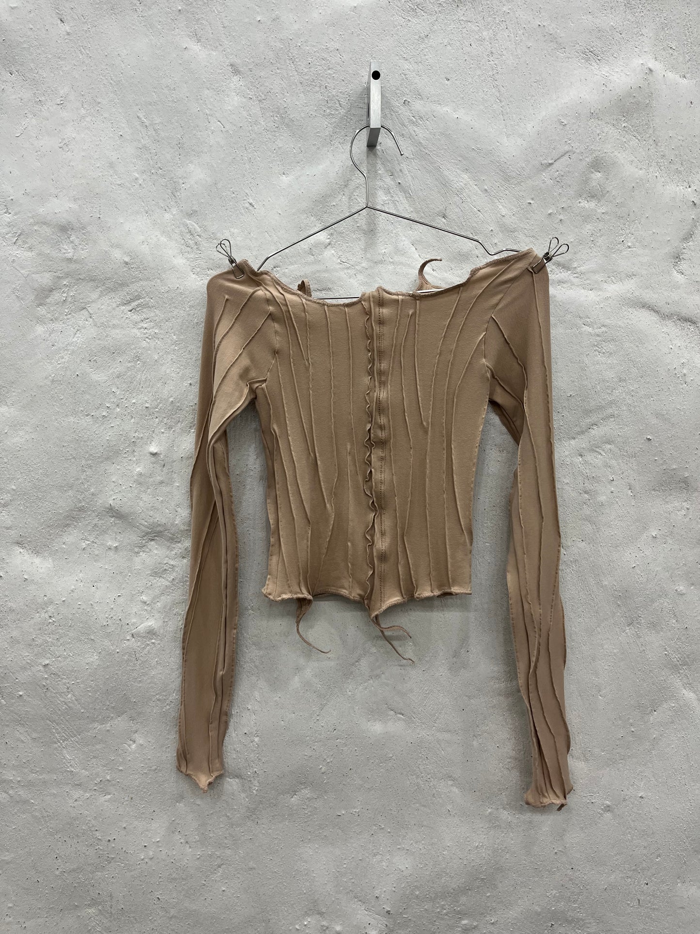 Nude Long Sleeve Scraps Top