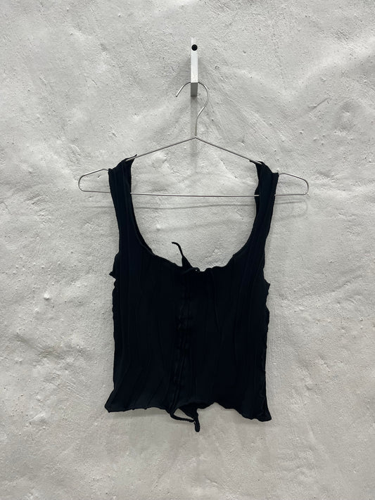 Black Scraps Tank Top