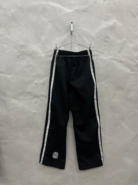 Black and White Striped Demo Pants