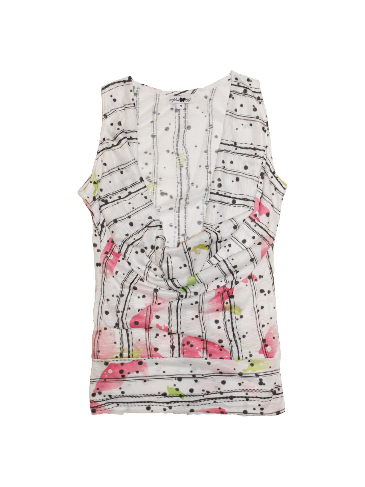 Printed Cowl Neck Top