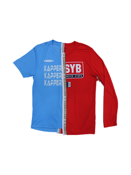 Split Jersey Azul + Rojo