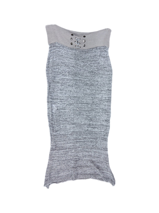 Corset Maxi Skirt - Grey