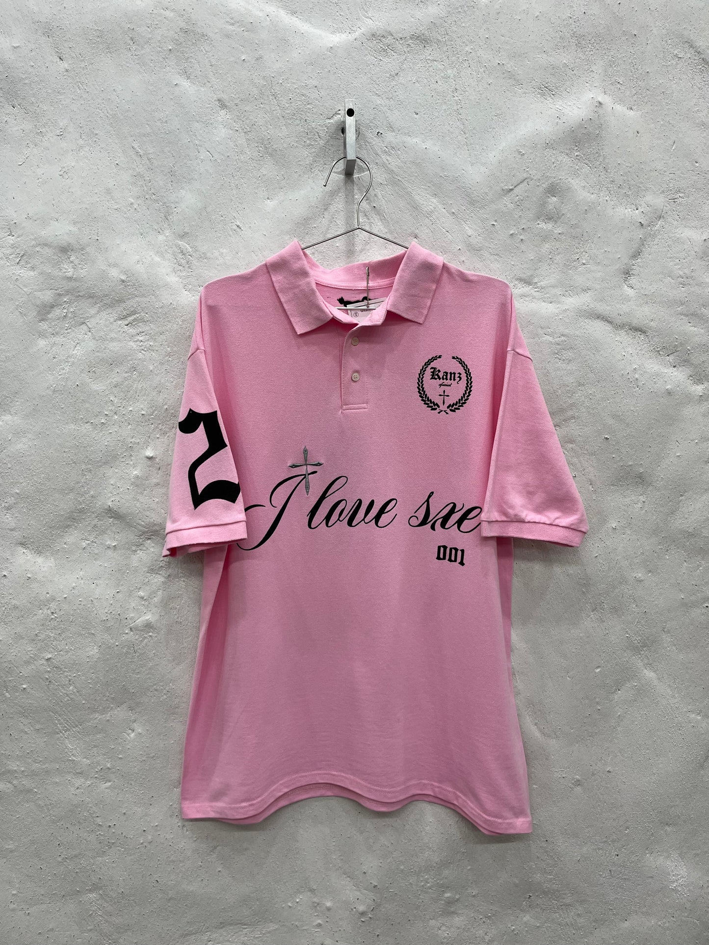 I Love Sxe Pink Polo