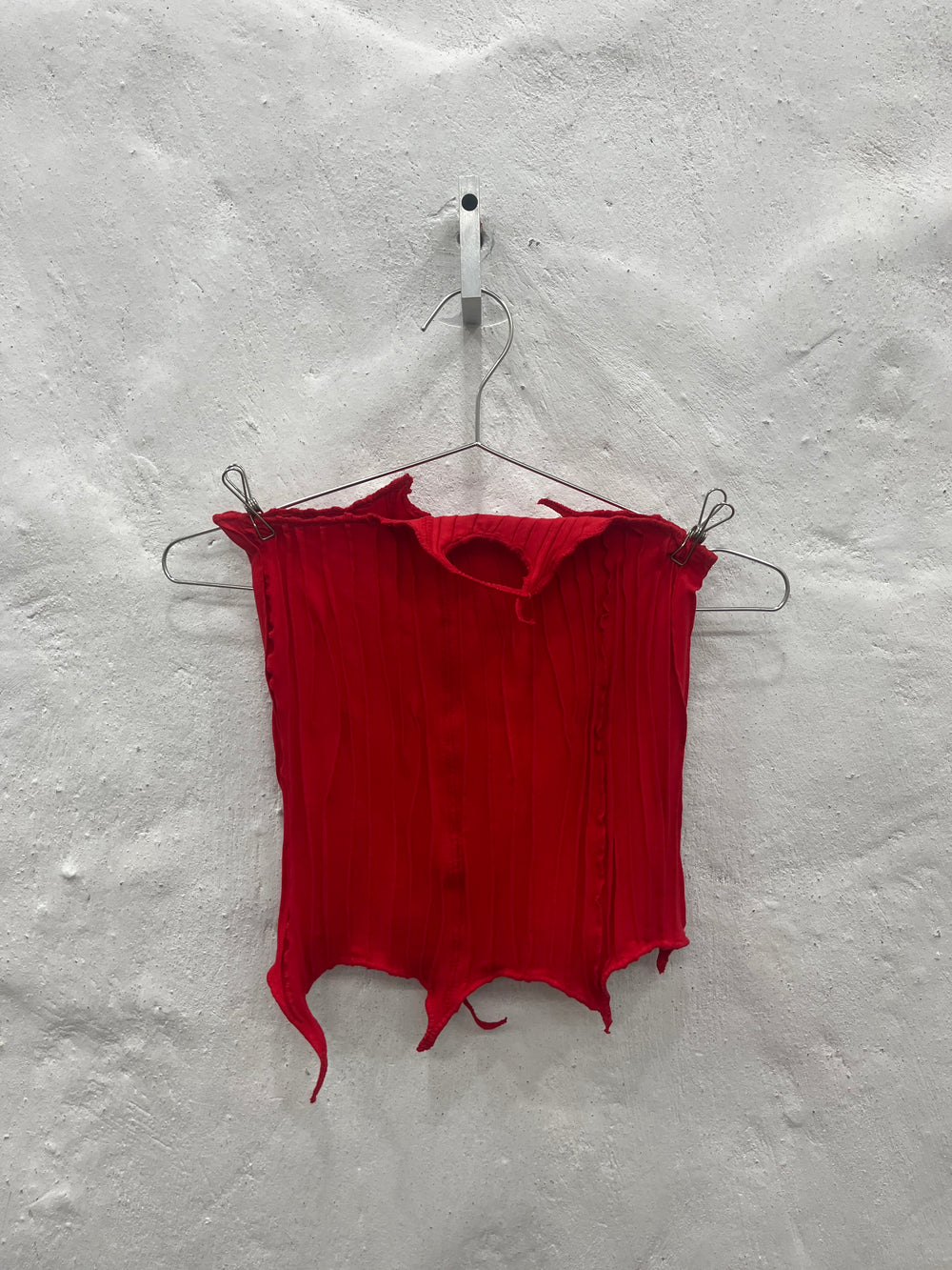 Red Scraps Corset Top