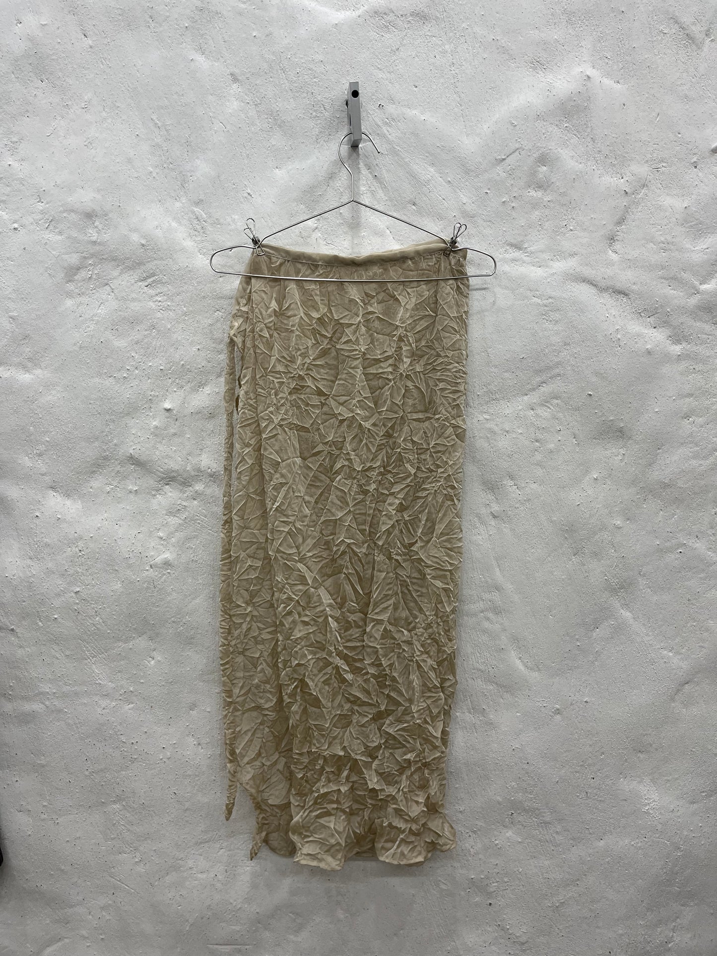 Beige Papel Long Skirt