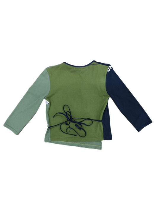 Ballet Wrap Top Green + Blue
