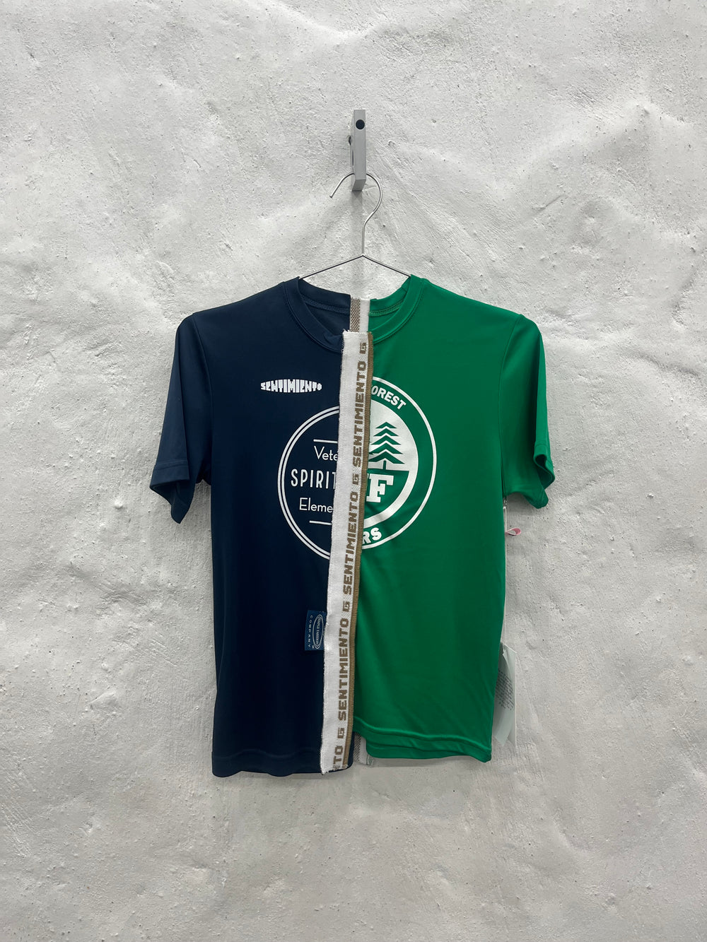 Split Jersey Azul Marino + Verde