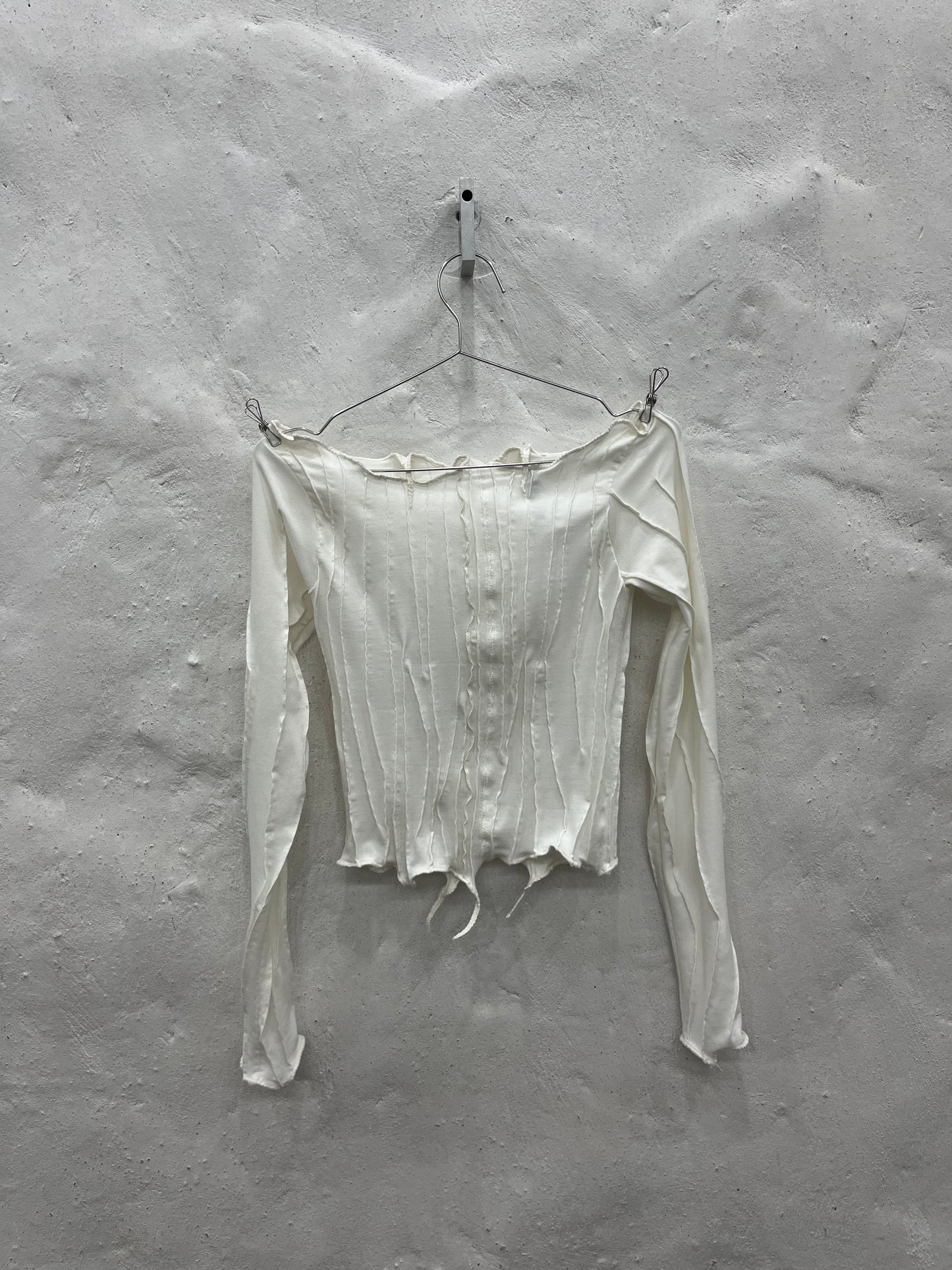 Cream Long Sleeve Scraps Top