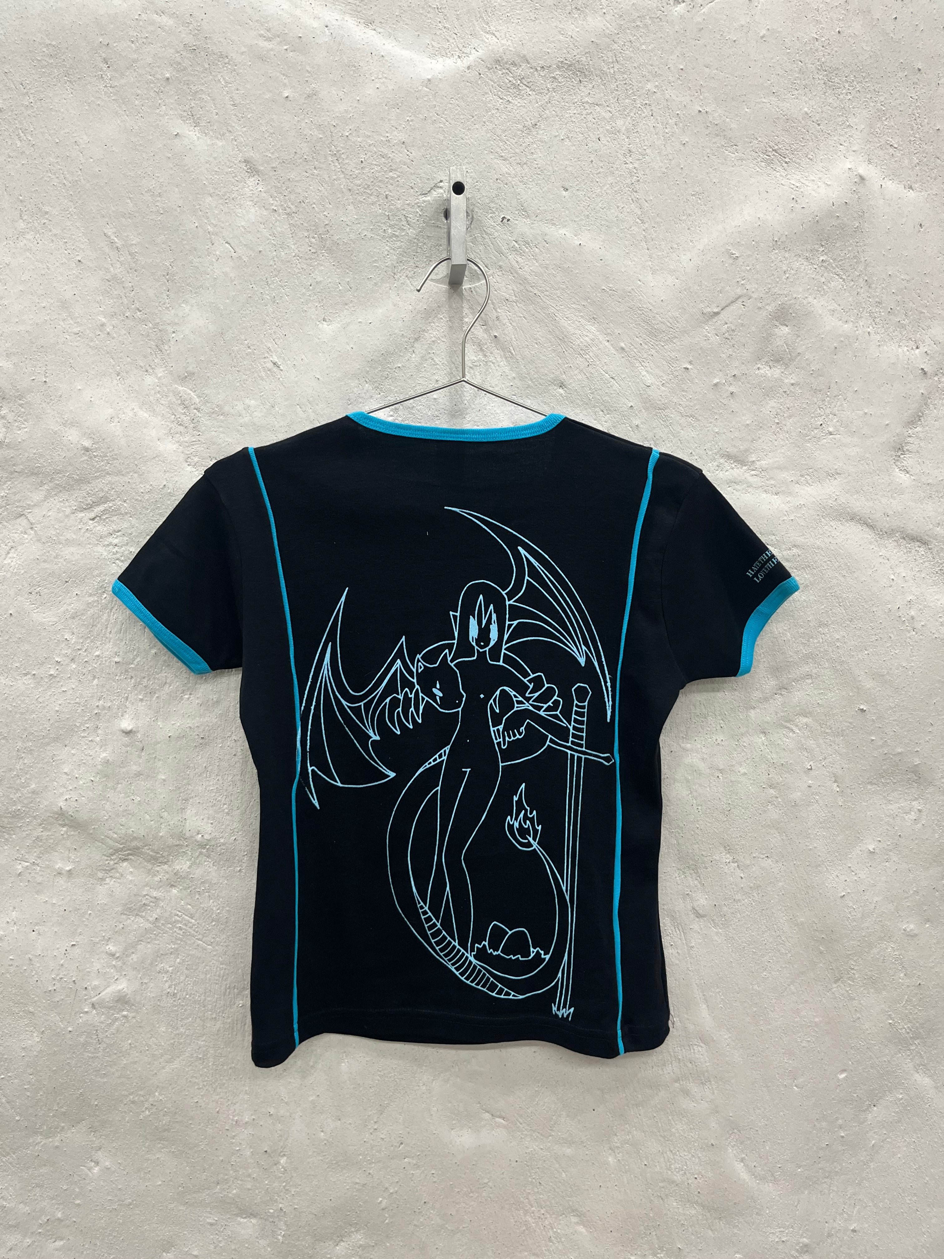 Tシャツ・カットソー [NICEGHOSTCLUB]BABY ANGEL SILHOUETTE TEE_BLACK(NG2FMUT517A baby angel silhouette tee[black] - niceghostclub