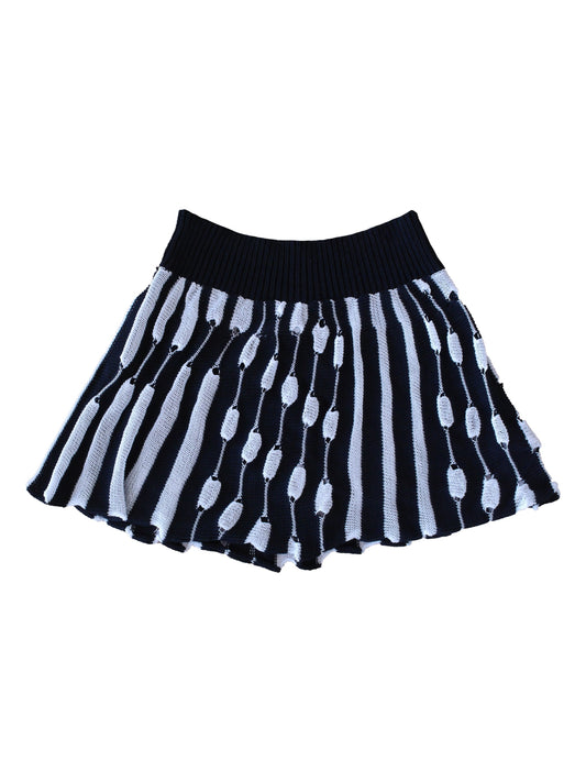 Black Ripple Skirt