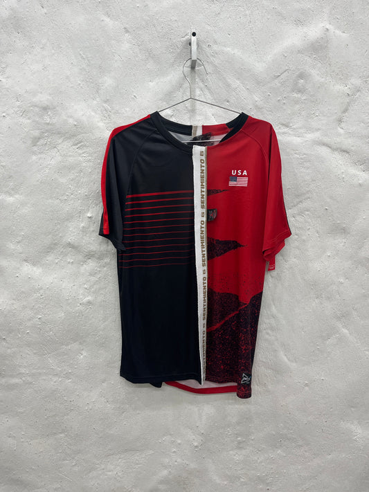 Split Jersey Negro + Rojo