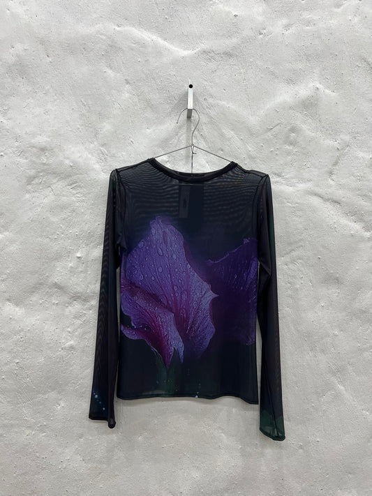 Flor Hibiscus Mesh Shirt