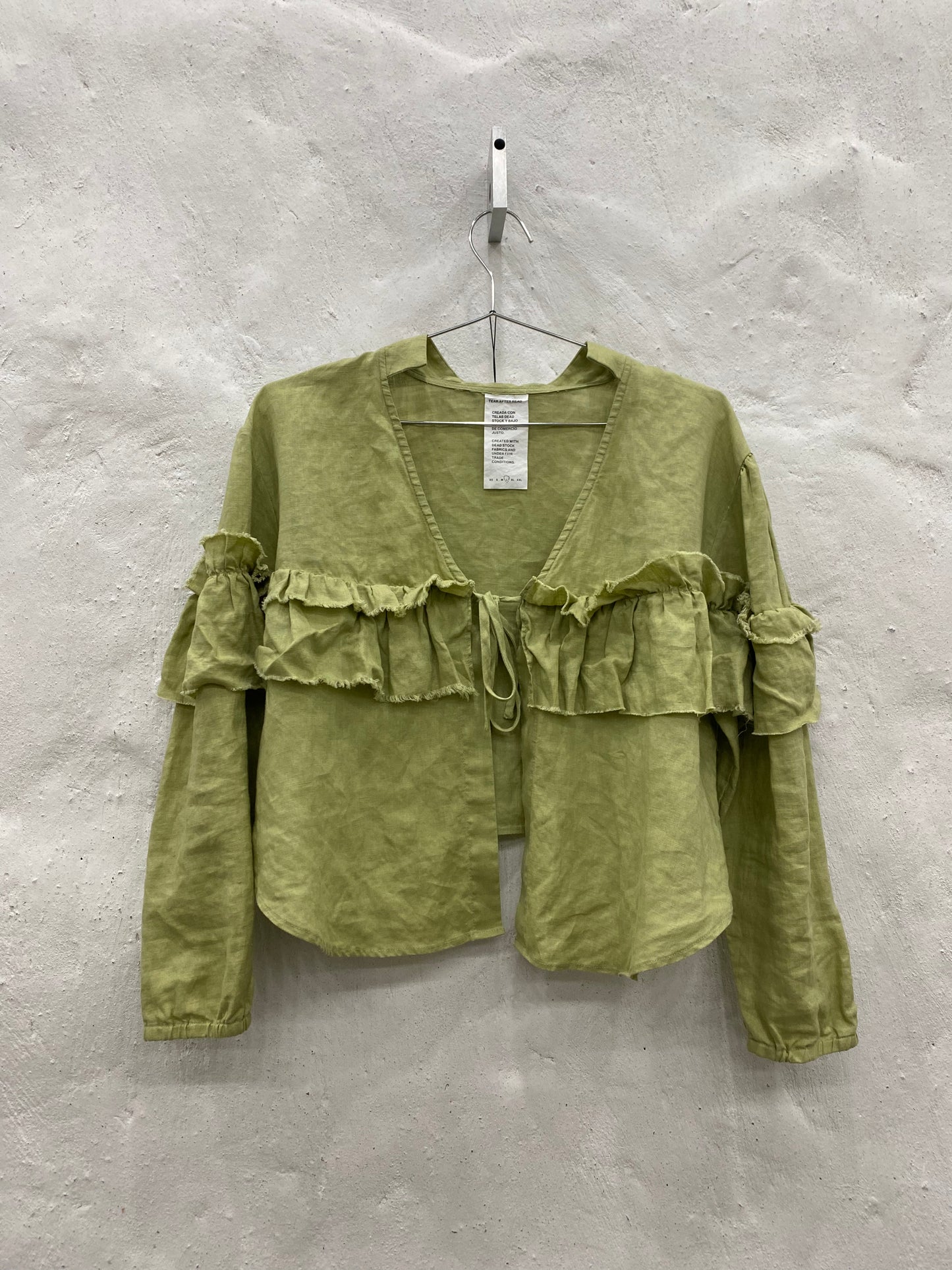 Green Ruffle Top