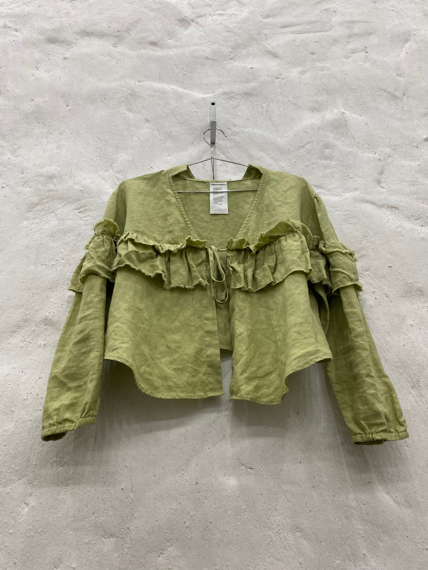 Green Ruffle Top